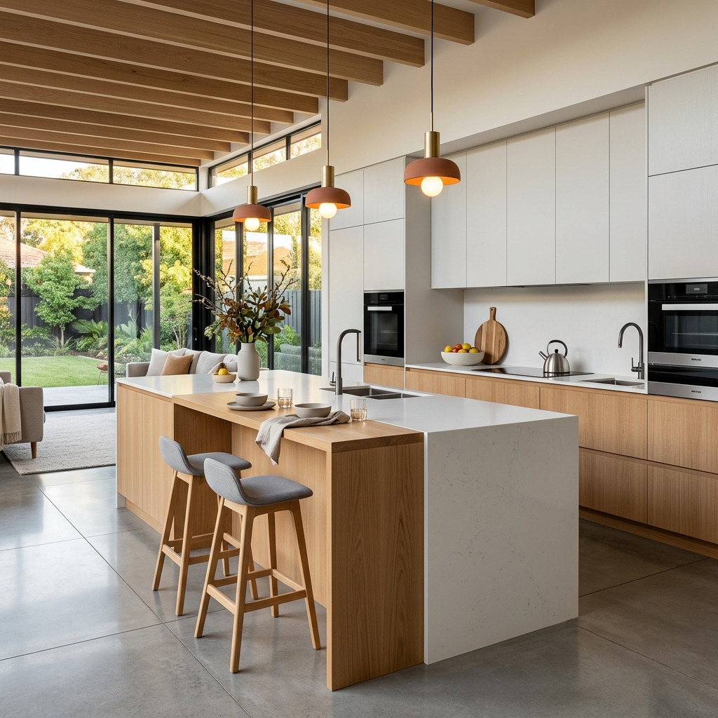 Contemporary luxury kitchen interior design and styling by Space Artisans